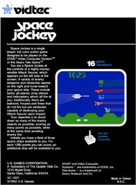 Box back cover for Space Jockey on the Atari 2600.