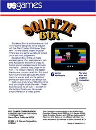 Box back cover for Squeeze Box on the Atari 2600.