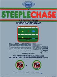 Box back cover for Steeplechase on the Atari 2600.