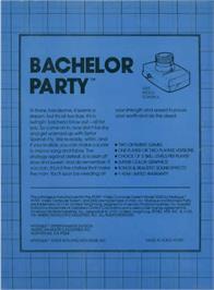 Box back cover for Swedish Erotica: Bachelor Party on the Atari 2600.