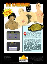 Box back cover for Title Match Pro Wrestling on the Atari 2600.