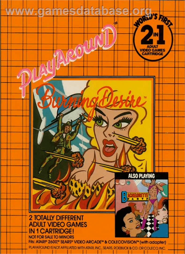Bachelorette Party/Burning Desire - Atari 2600 - Artwork - Box Back