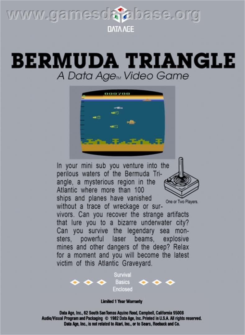 Bermuda Triangle - Atari 2600 - Artwork - Box Back