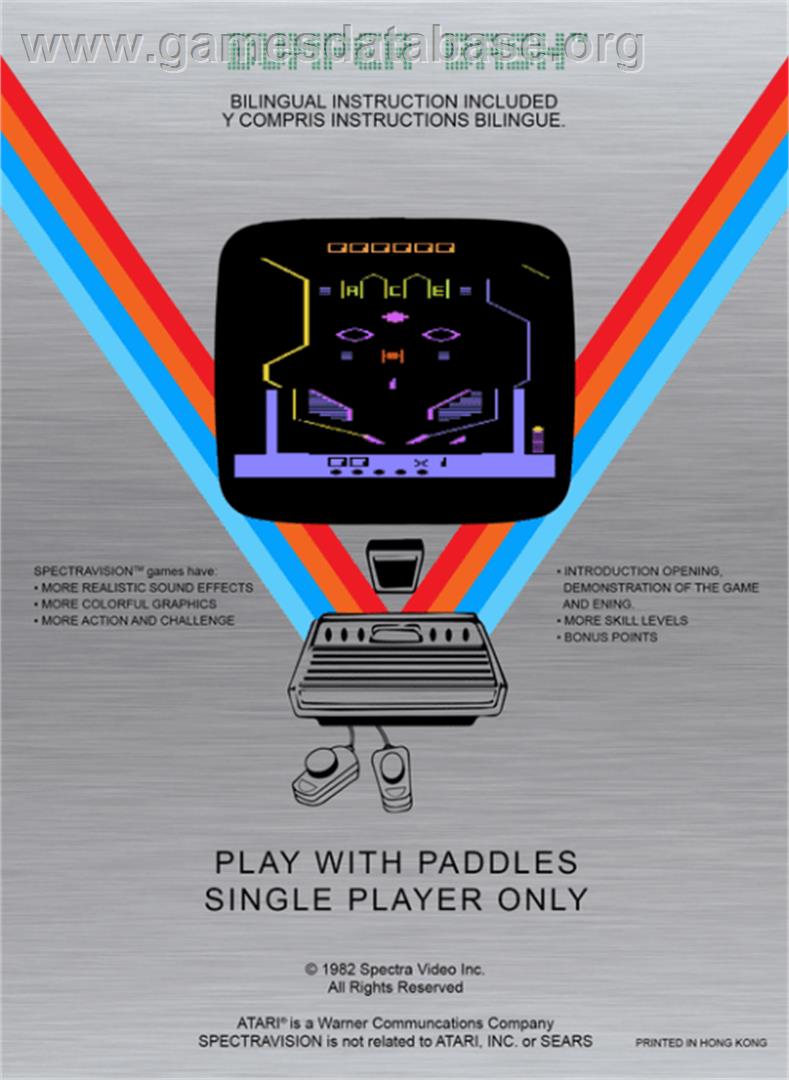 Bumper Bash - Atari 2600 - Artwork - Box Back