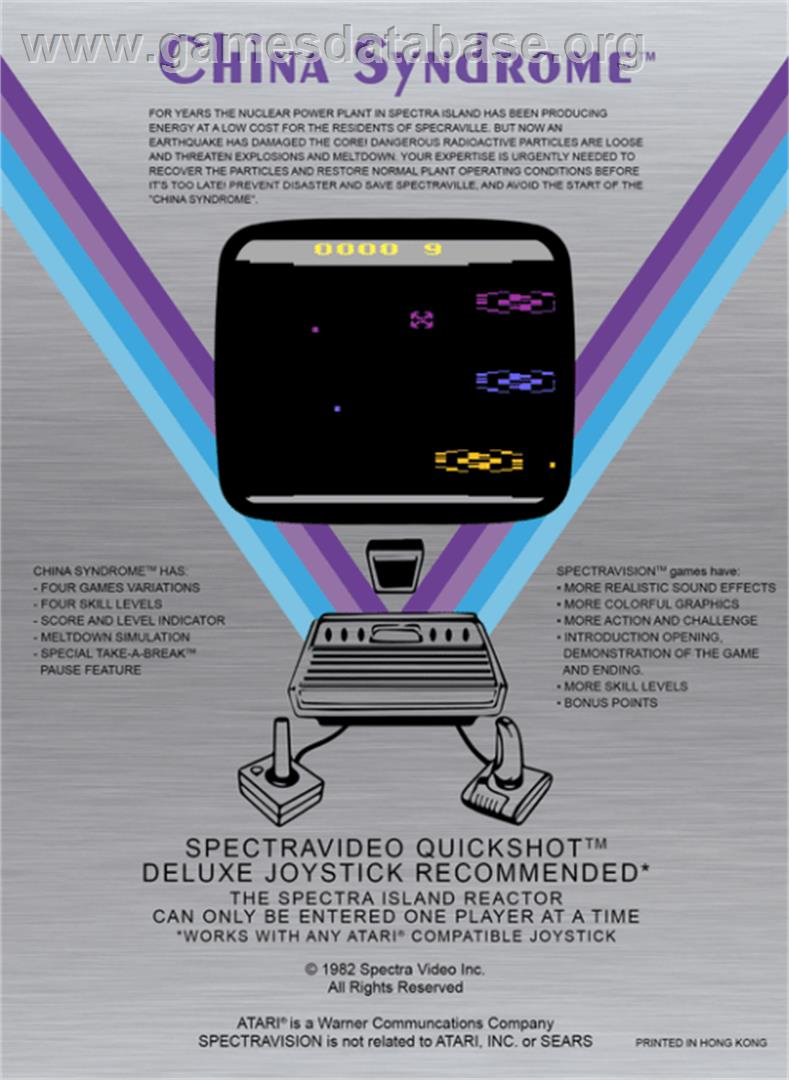 China Syndrome - Atari 2600 - Artwork - Box Back
