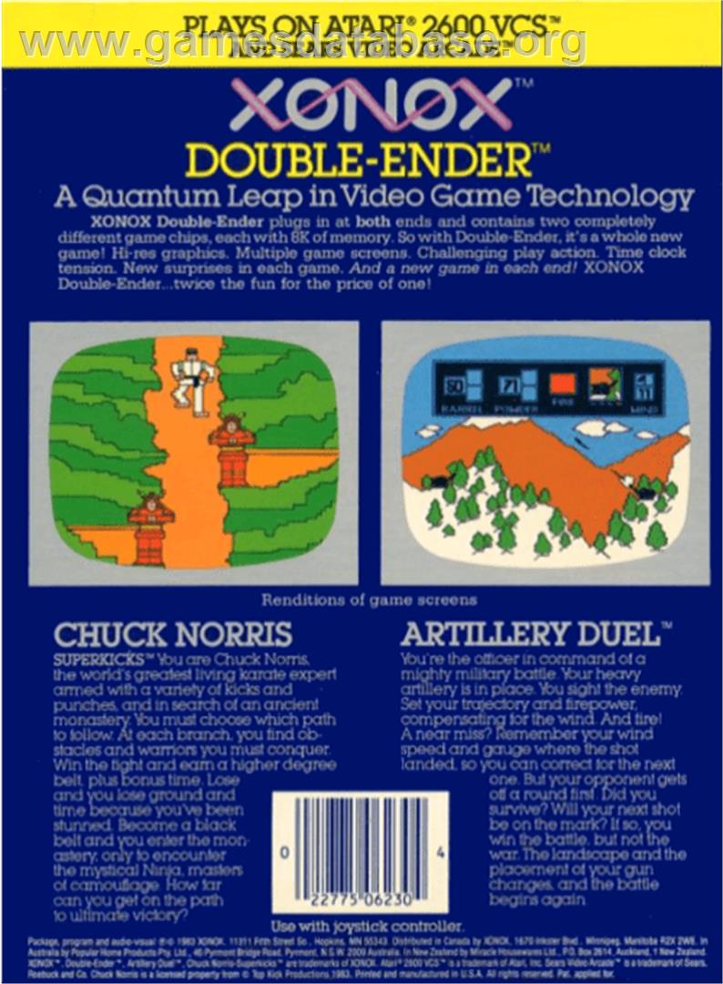 Chuck Norris Superkicks - Atari 2600 - Artwork - Box Back