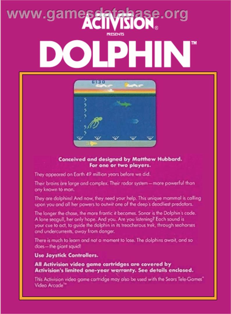 Dolphin - Atari 2600 - Artwork - Box Back