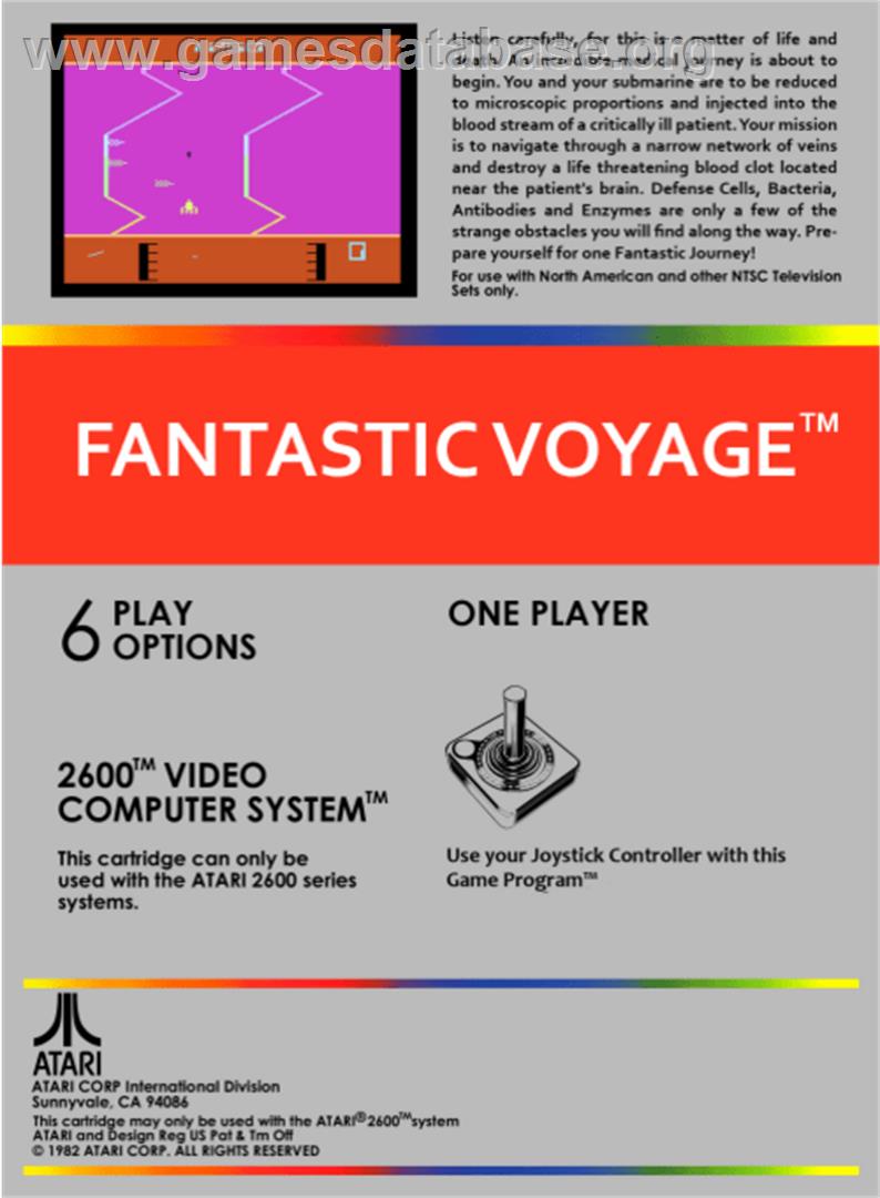 Fantastic Voyage - Atari 2600 - Artwork - Box Back
