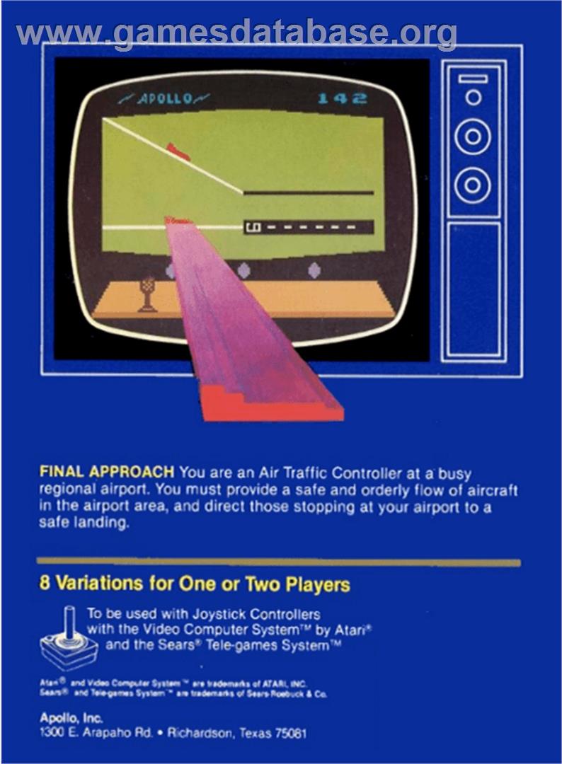 Final Approach - Atari 2600 - Artwork - Box Back