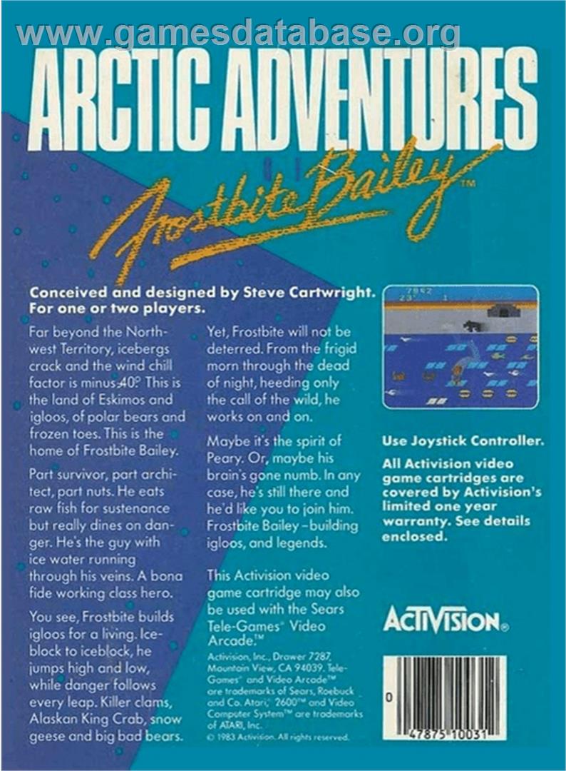 Frostbite - Atari 2600 - Artwork - Box Back