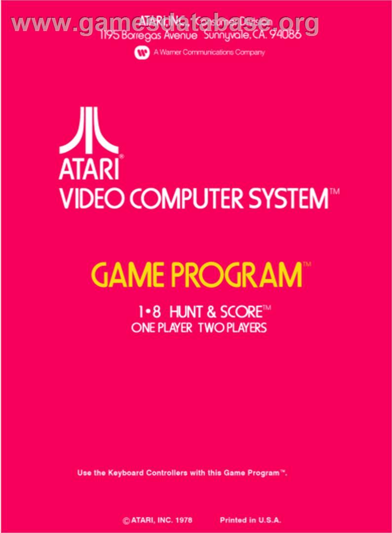 Hunt & Score - Atari 2600 - Artwork - Box Back
