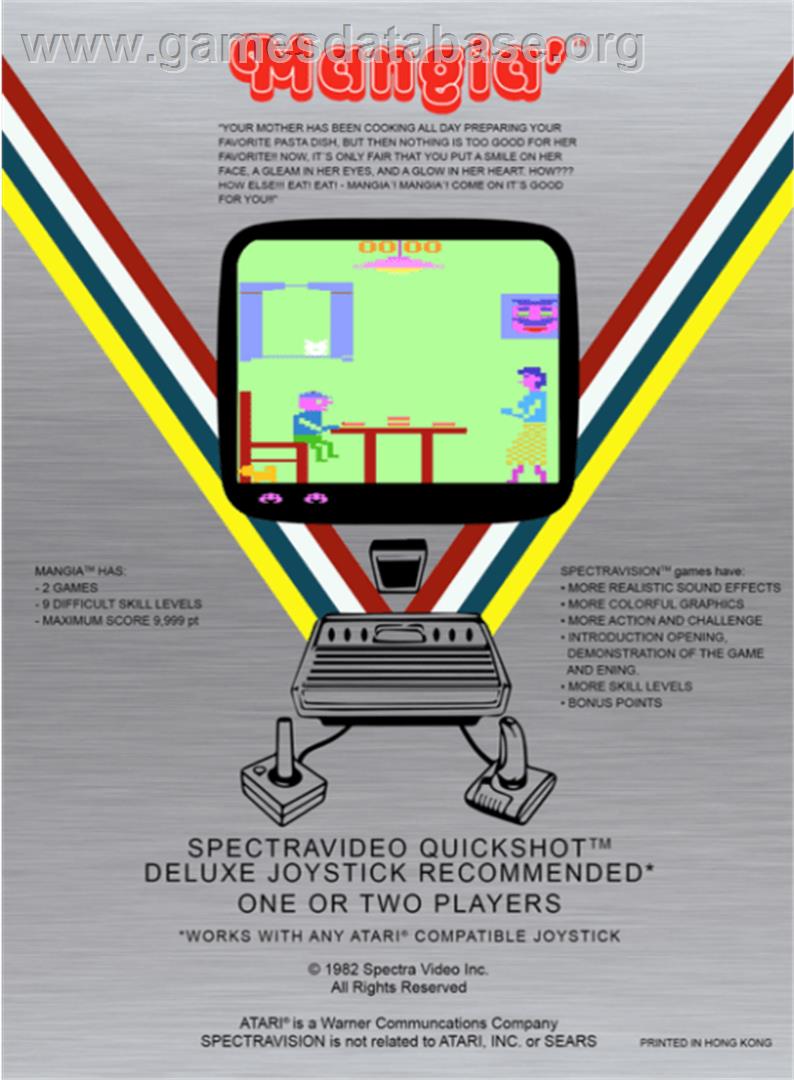 Mangia' - Atari 2600 - Artwork - Box Back