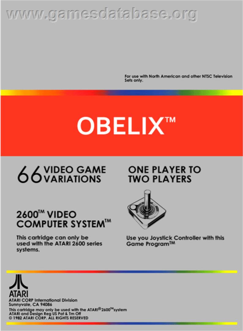 Obelix - Atari 2600 - Artwork - Box Back
