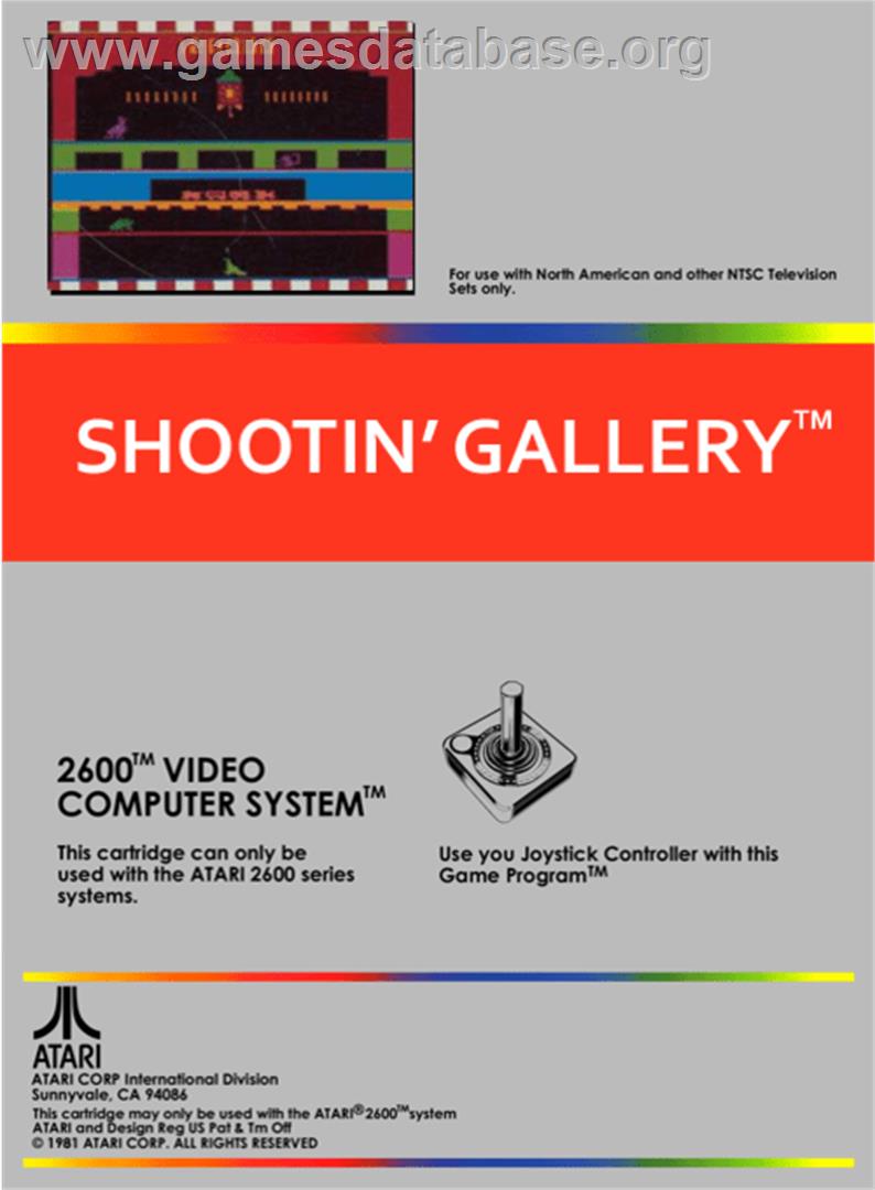 Shootin' Gallery - Atari 2600 - Artwork - Box Back