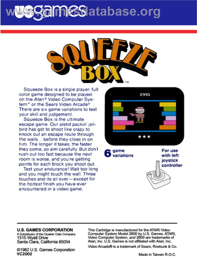 Squeeze Box - Atari 2600 - Artwork - Box Back