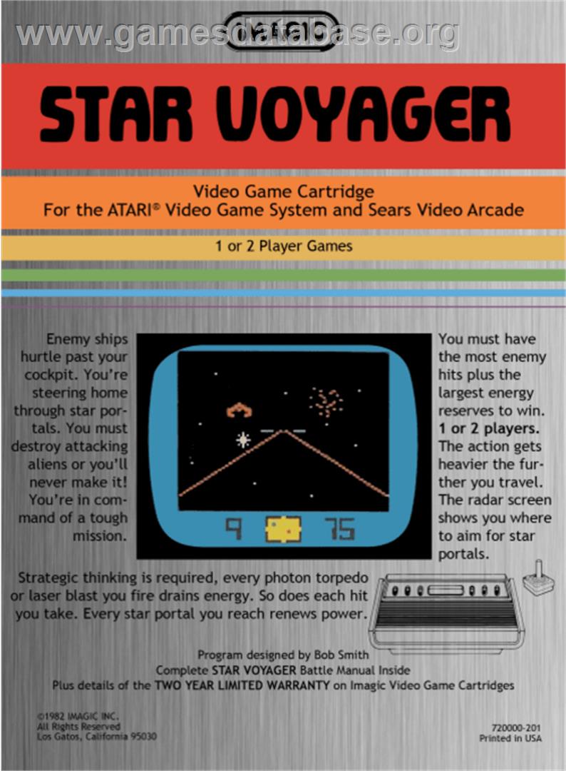 Star Voyager - Atari 2600 - Artwork - Box Back