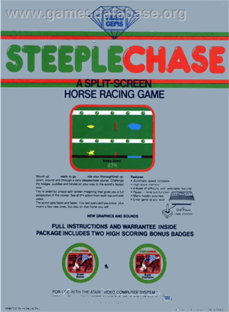 Steeplechase - Atari 2600 - Artwork - Box Back