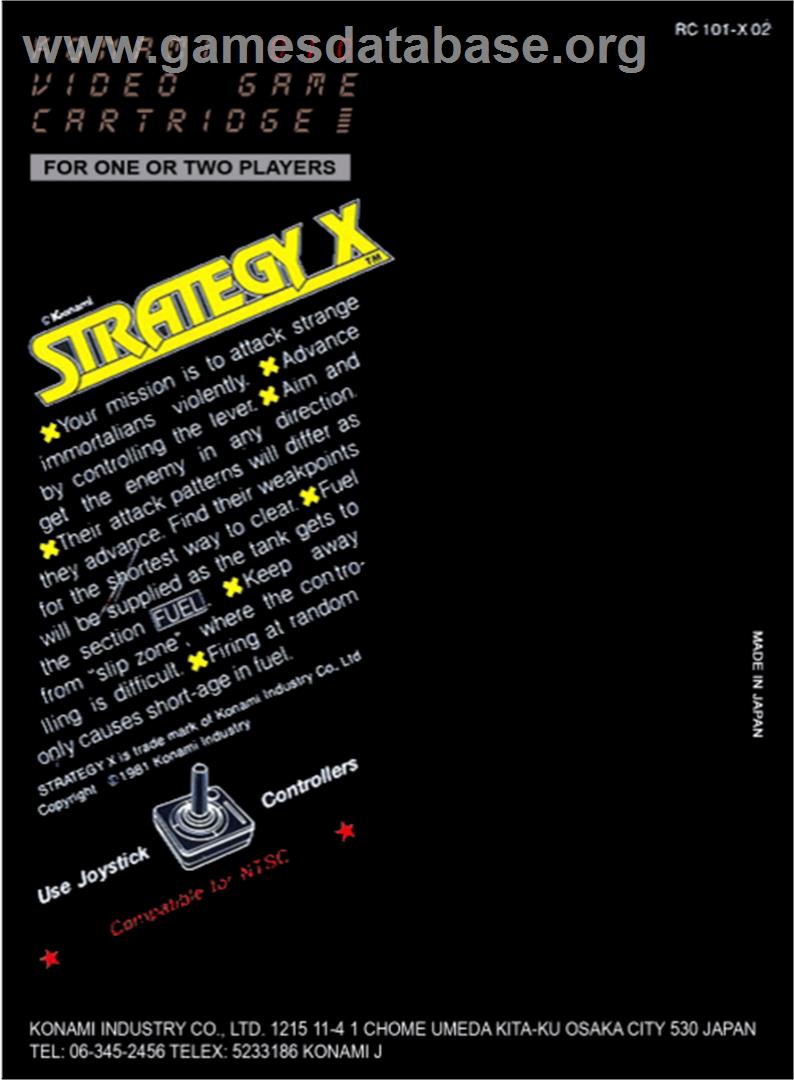 Strategy X - Atari 2600 - Artwork - Box Back