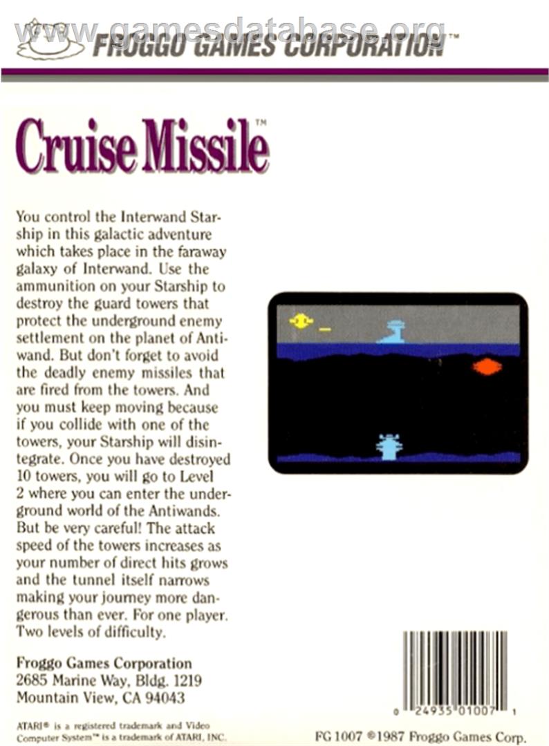 Suicide Mission - Atari 2600 - Artwork - Box Back