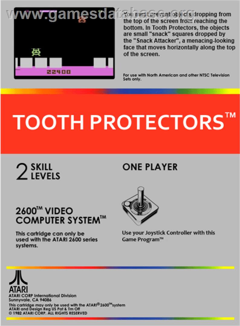 Tooth Protectors - Atari 2600 - Artwork - Box Back