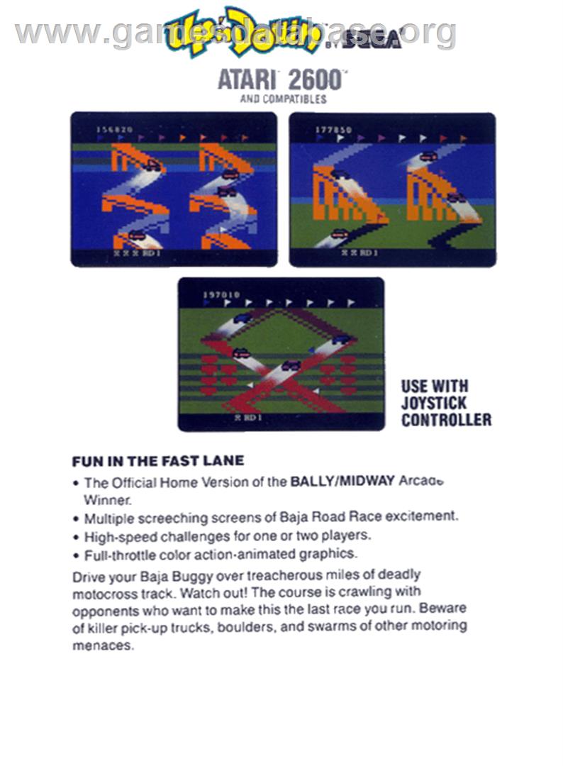 Up 'n Down - Atari 2600 - Artwork - Box Back