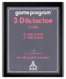 Cartridge artwork for 3-D Tic-Tac-Toe on the Atari 2600.