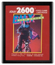 Cartridge artwork for BMX Air Master on the Atari 2600.