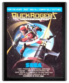 Cartridge artwork for Buck Rogers: Planet of Zoom on the Atari 2600.