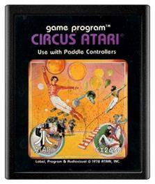 Cartridge artwork for Circus Atari on the Atari 2600.
