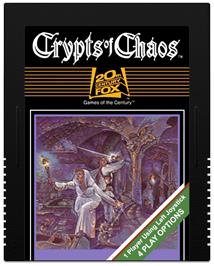 Cartridge artwork for Crypts of Chaos on the Atari 2600.