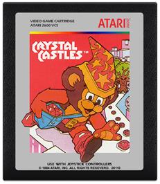 Cartridge artwork for Crystal Castles on the Atari 2600.