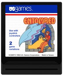 Cartridge artwork for Entombed on the Atari 2600.