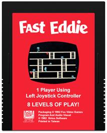Cartridge artwork for Fast Eddie on the Atari 2600.