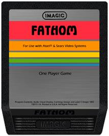 Cartridge artwork for Fathom on the Atari 2600.