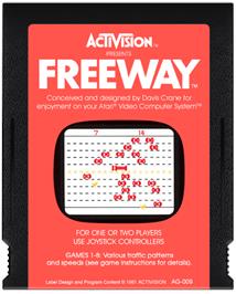 Cartridge artwork for Freeway on the Atari 2600.