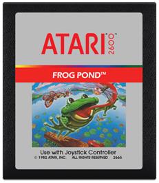 Cartridge artwork for Frog Bog on the Atari 2600.