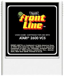 Cartridge artwork for Front Line on the Atari 2600.