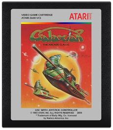 Cartridge artwork for Galaxian on the Atari 2600.