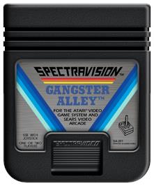 Cartridge artwork for Gangster Alley on the Atari 2600.