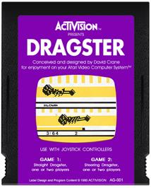 Cartridge artwork for Gravitar on the Atari 2600.