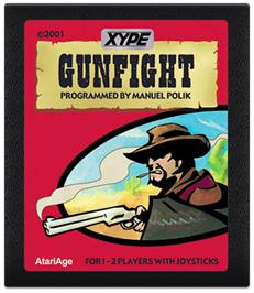 Cartridge artwork for Gunfight on the Atari 2600.