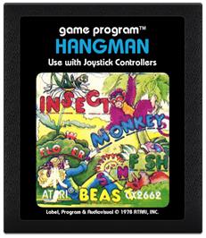 Cartridge artwork for Hangman on the Atari 2600.