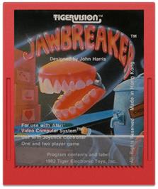 Cartridge artwork for JawBreaker on the Atari 2600.