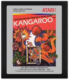 Cartridge artwork for Kangaroo on the Atari 2600.