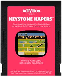Cartridge artwork for Keystone Kapers on the Atari 2600.