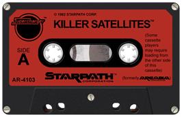 Cartridge artwork for Killer Satellites on the Atari 2600.