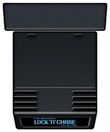 Cartridge artwork for Lock 'n' Chase on the Atari 2600.