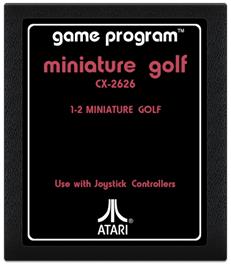 Cartridge artwork for Miniature Golf on the Atari 2600.