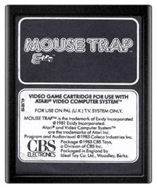 Cartridge artwork for Mouse Trap on the Atari 2600.