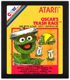 Cartridge artwork for Oscar's Trash Race on the Atari 2600.